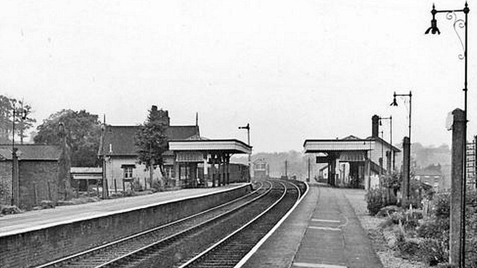 Tarporley Station before it close in 1966