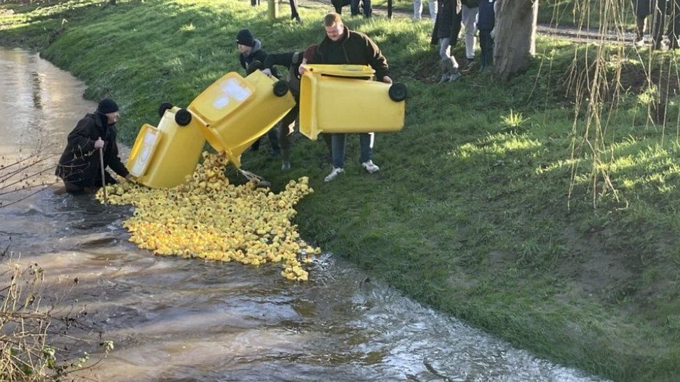 The annual Middle Rasen duck race