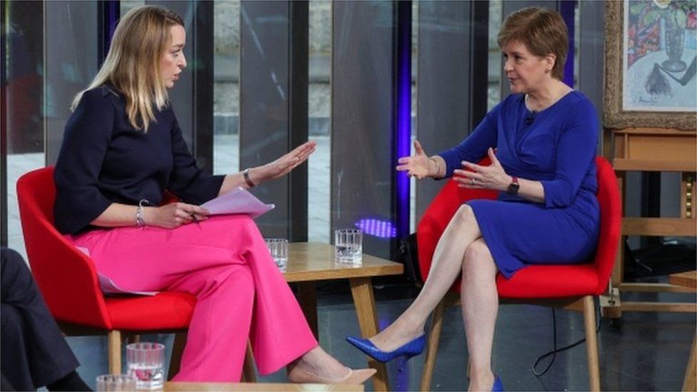 Laura Kuenssberg with Nicola Sturgeon