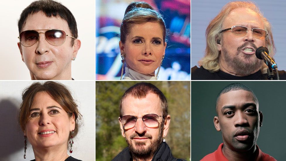 Clockwise from top left: Marc Almond, Darcey Bussell, Barry Gibb, Wiley, Ringo Starr, Alexandra Shulman