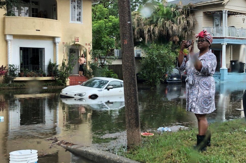 Flooded street