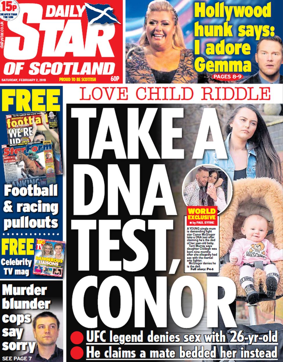 Scottish newspaper front page