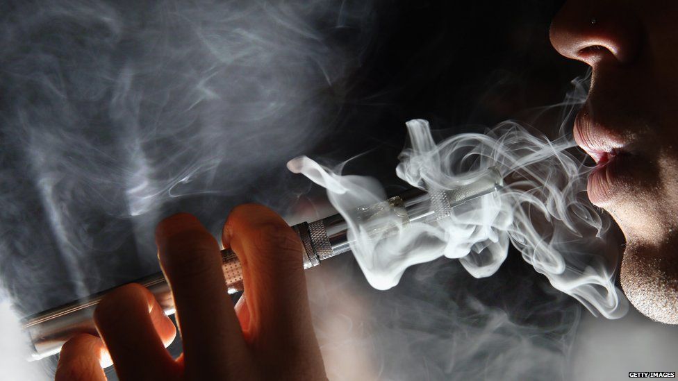 E-cigarette being smoked