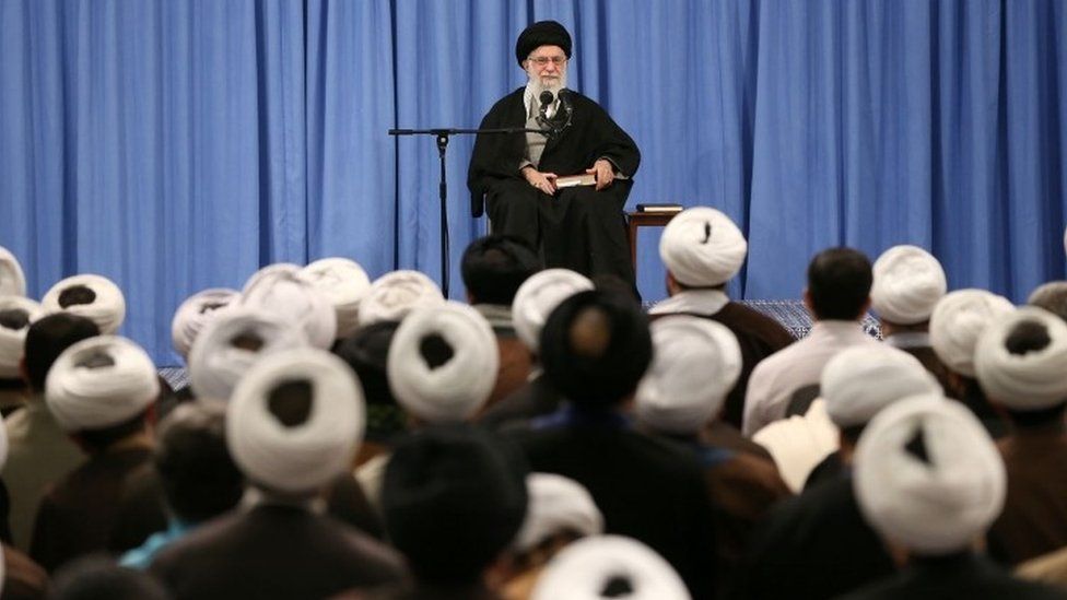 Ayatollah Khamenei at a meeting in Tehran - 23 February