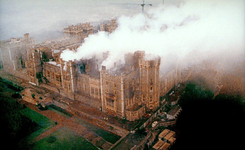 Windsor Castle, the morning after the fire