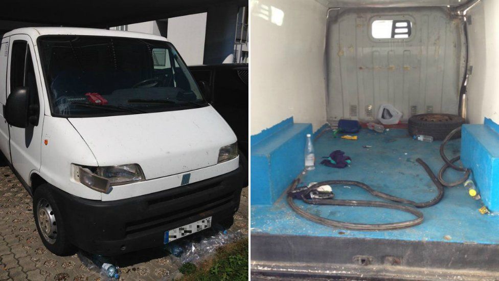 A van that was carrying 26 migrants through Austria - 30 August 2015