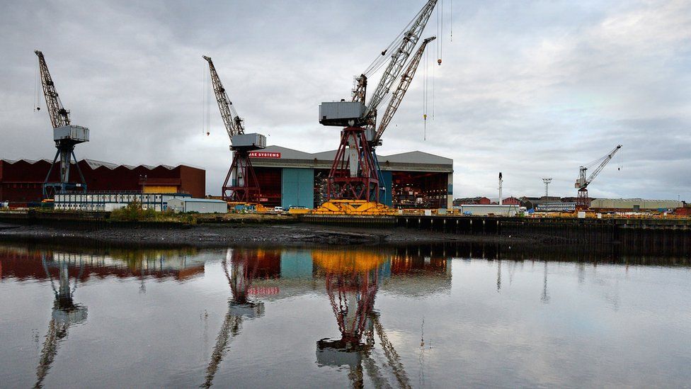BAE systems yard at Govan on the Clyde