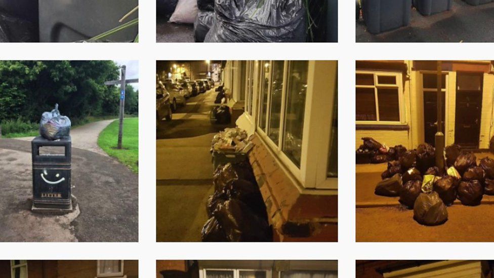 'Rubbish collection protest' blocks Birmingham road BBC News