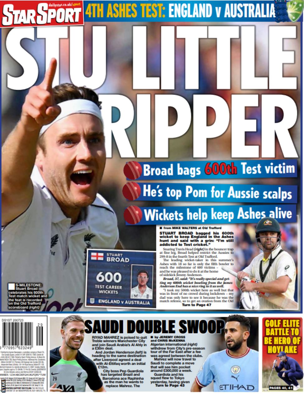 Thursday s back pages bbc sport