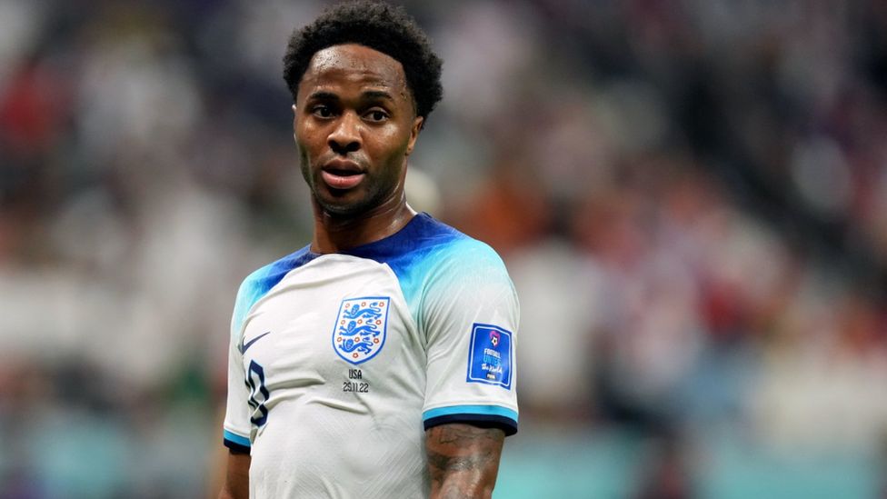 England's Raheem Sterling during the FIFA World Cup Group B match at the Al Bayt Stadium, Al Khor