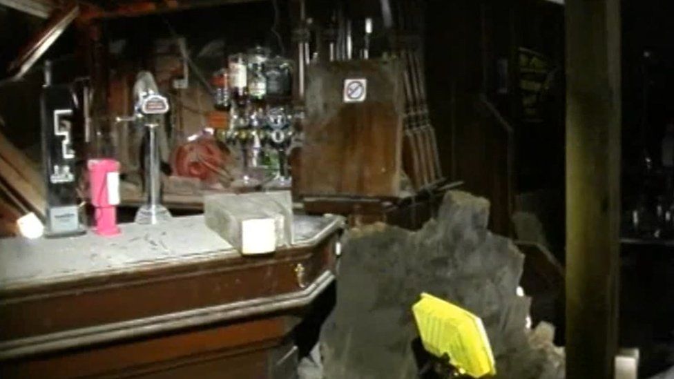 Inside the Clutha after the crash