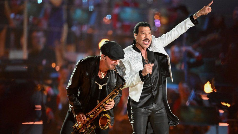 Lionel Richie performing at the Coronation concert