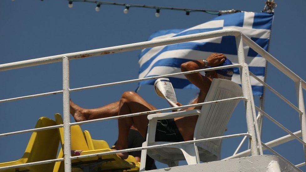 Tourist at Piraeus (8 July)