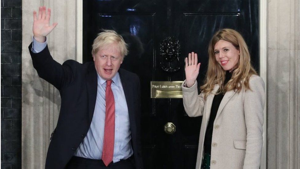 Prime Minister Boris Johnson and his girlfriend Carrie Symonds
