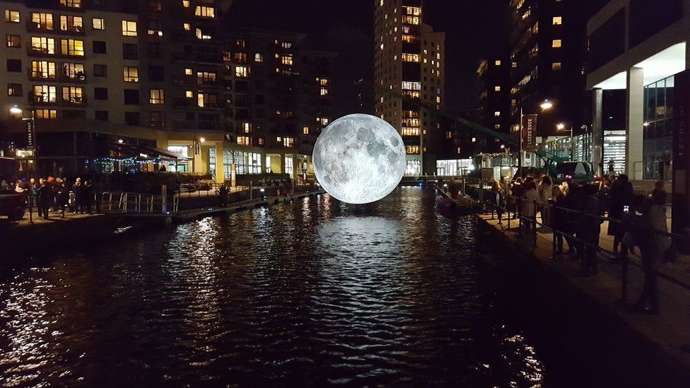 The stunning Museum of the Moon at Leeds Dock