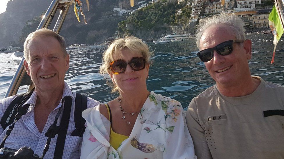 Richard, Lynn and Steve on holiday together in 2019