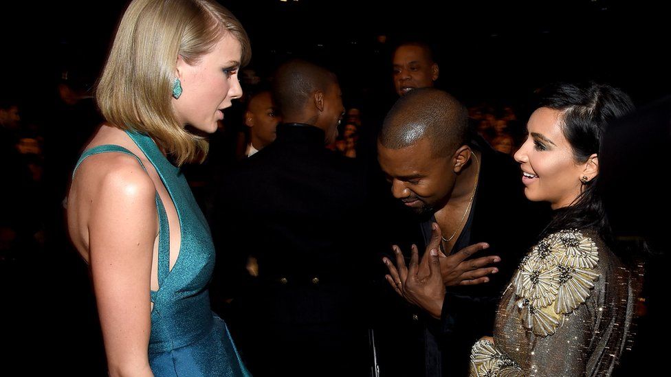 Taylor Swift, Kim Kardashian and Kanye West