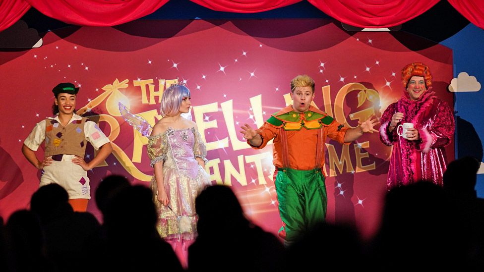 The cast of York Theatre Royal's Travelling Pantomime
