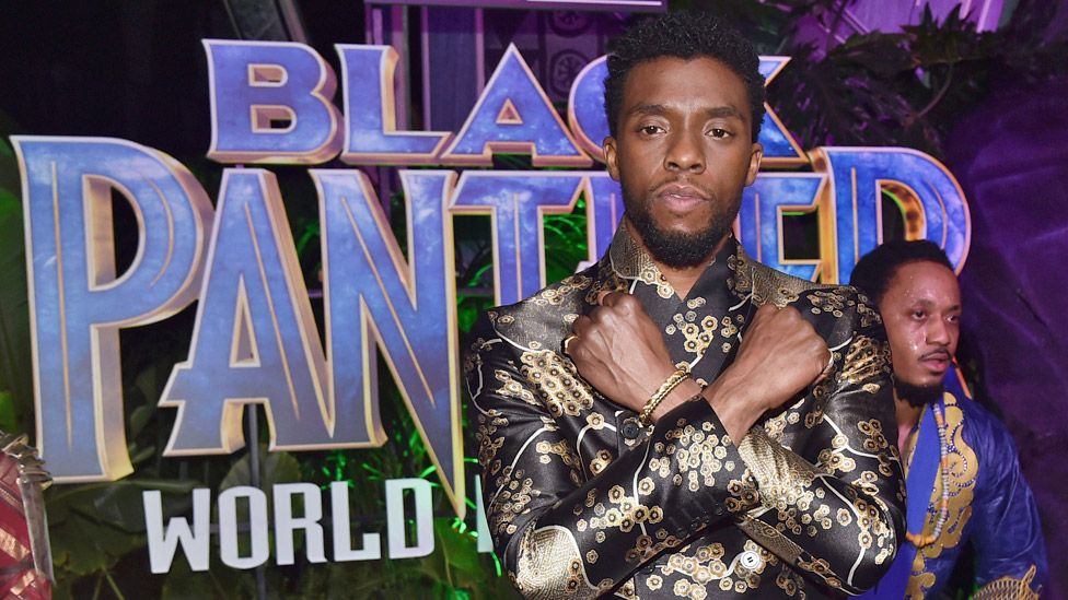 Chadwick Boseman at the Black Panther premiere in Los Angeles in 2018