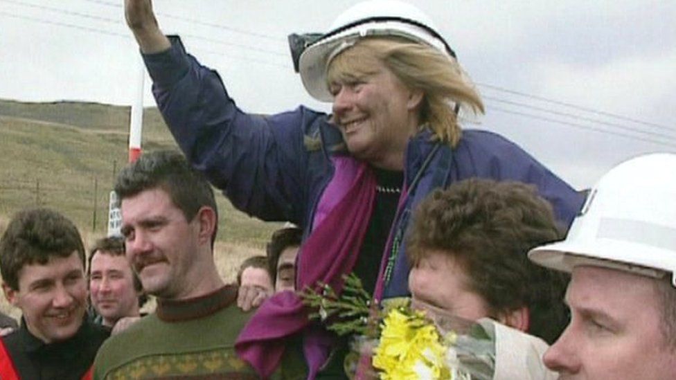 Ann Clwyd at Tower Colliery in 1994