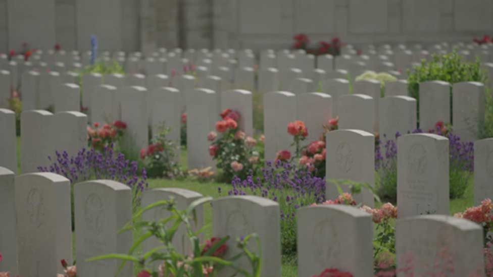 The cemetery at Loos has the graves of the many Scots who fell in the battle