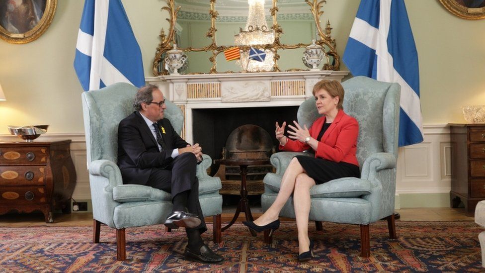 Quim Torra and Nicola Sturgeon