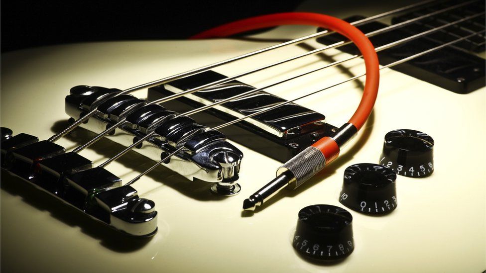Electric guitar and cable