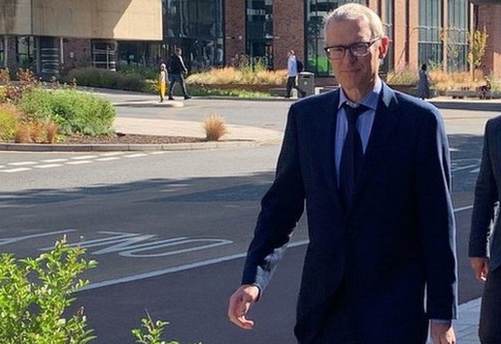 Jeremy Vine outside Nottingham Crown Court