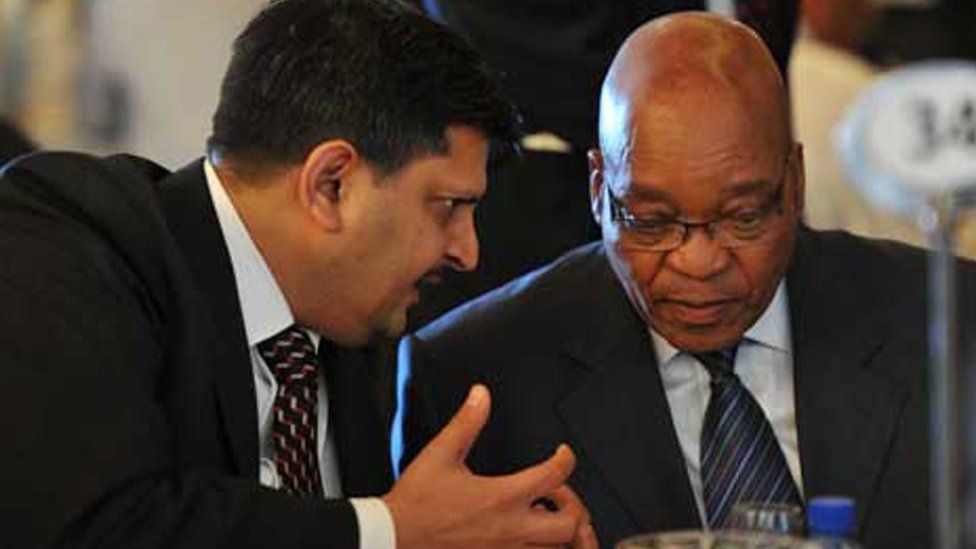 Atul Gupta (left) and Jacob Zuma