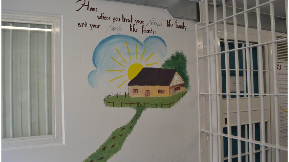 A mural inside HMP Oakwood