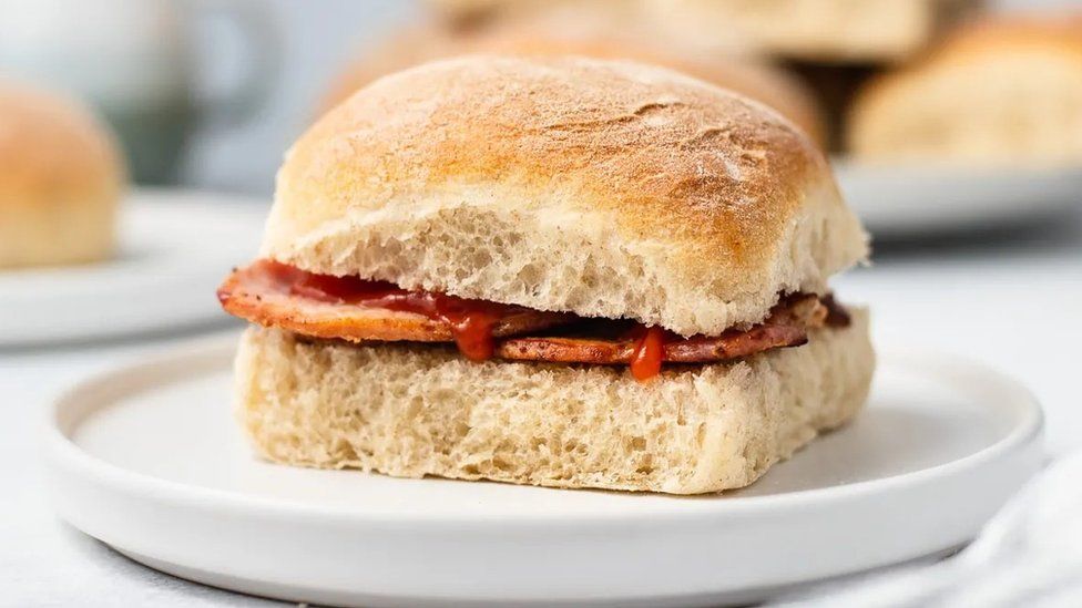 Scottish morning roll and bacon