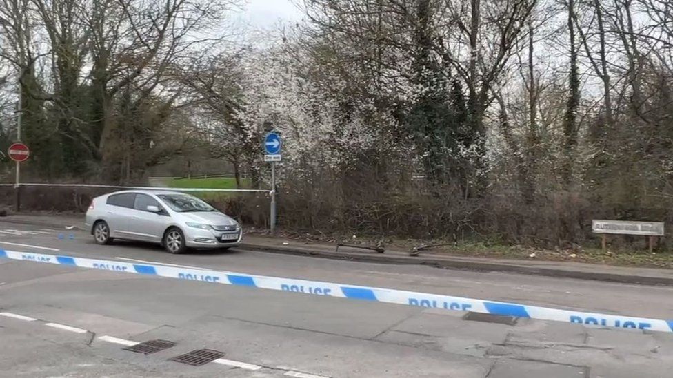 Scene of e-scooter crash on Rutherford Road