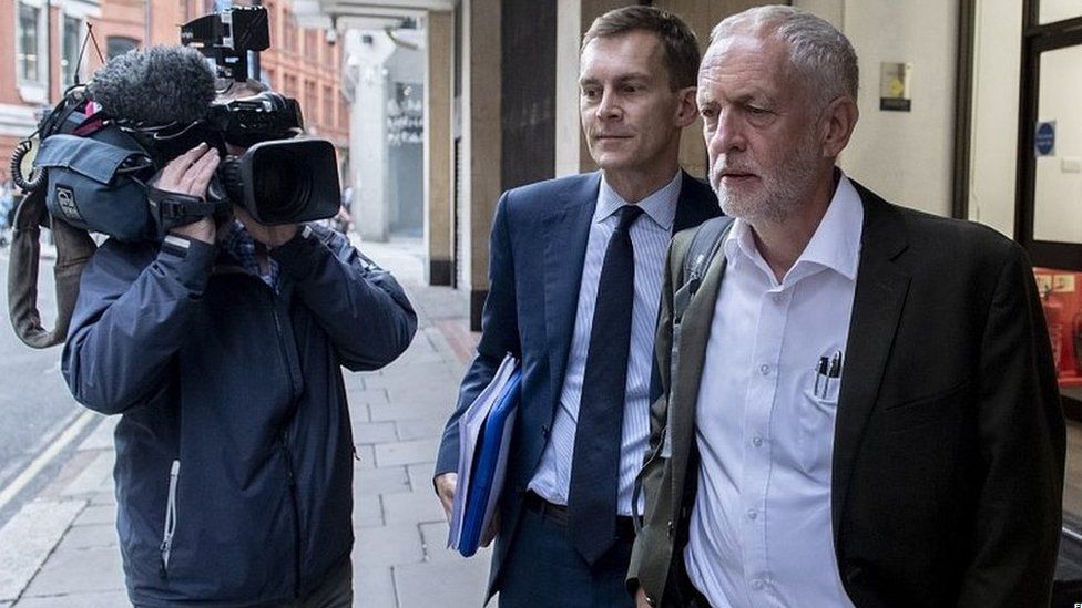 Jeremy Corbyn arriving for Tuesday's meeting of Labour National Executive Committee