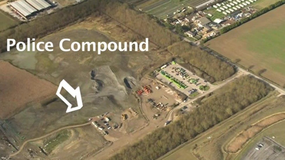 Aerial view of landfill site