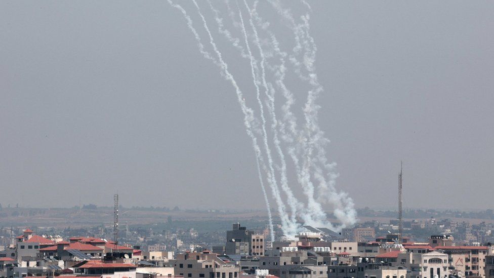 Rockets are fired from Gaza towards Israel (10 May 2023)