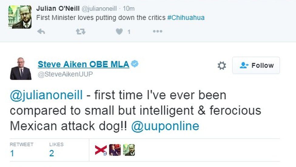 Steven Aiken tweets: "first time I've ever been compared to small but intelligent & ferocious Mexican attack dog!!"