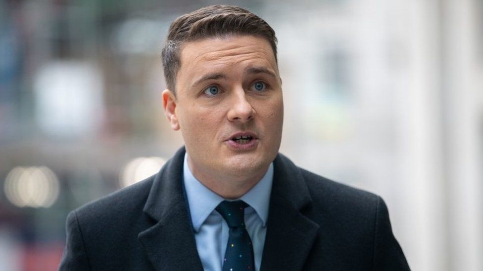 Shadow health secretary Wes Streeting gives an interview outside BBC Broadcasting House in London