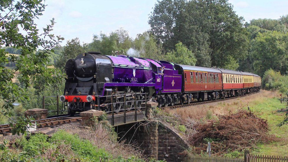 How the train will look when purple