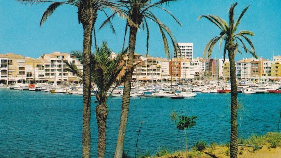 Postcard of a beach scene