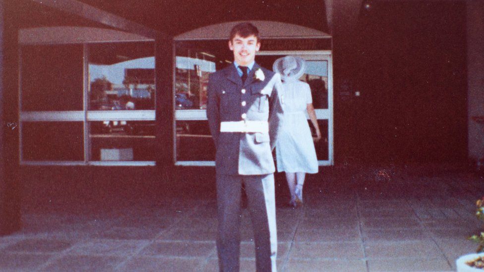 Simon Hinchley-Robson in RAF uniform