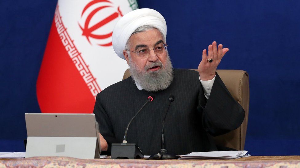Iranian President Hassan Rouhani speaks at a cabinet meeting in Tehran, Iran (6 January 2021)
