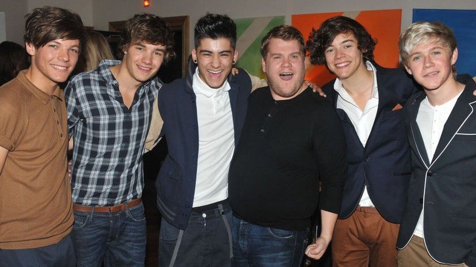James Corden with One Direction in 2011