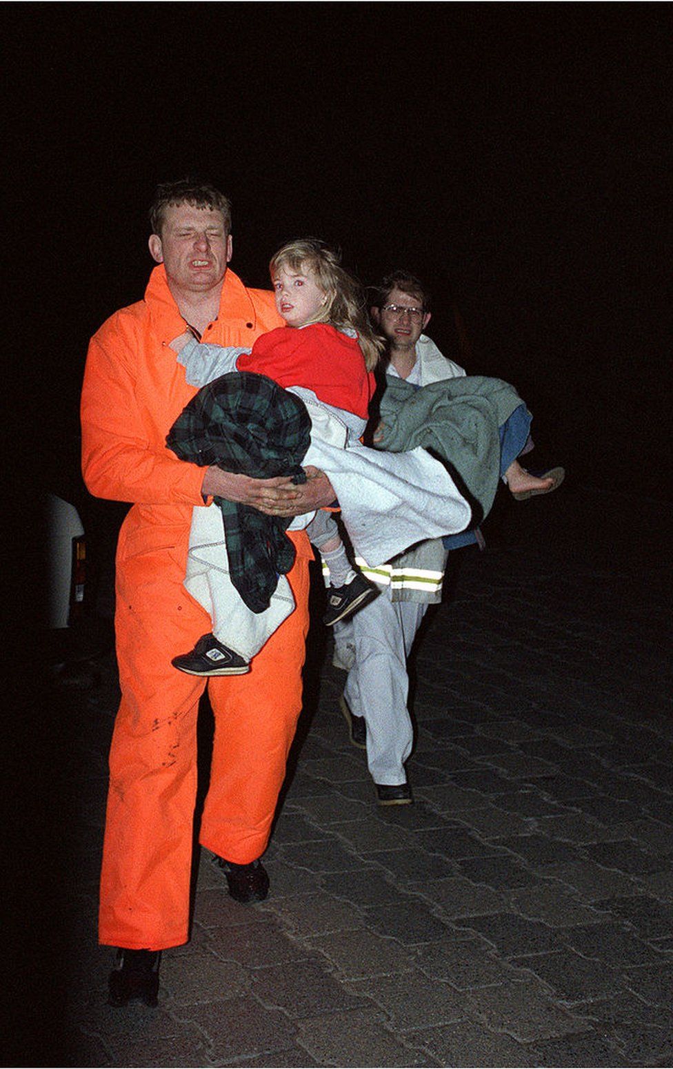 Child rescued from the ferry