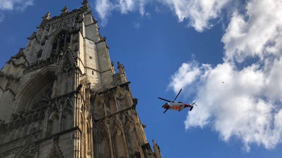Man airlifted from York Minster