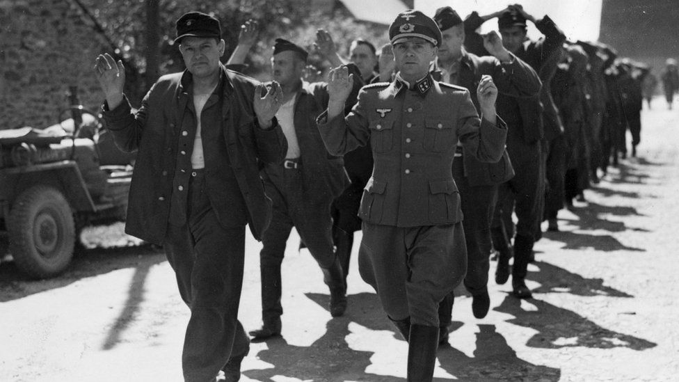 German soldiers surrendering