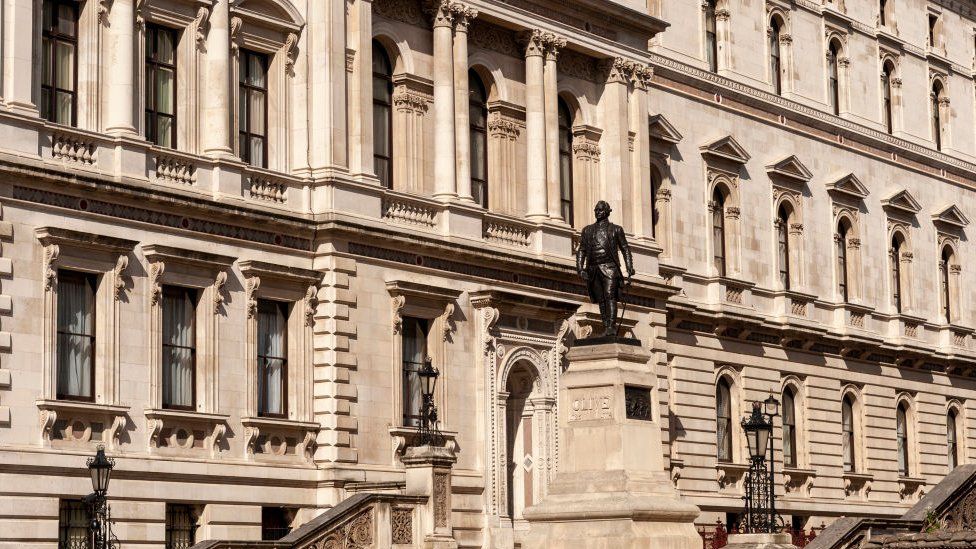 The Foreign and Commonwealth Office in the sunshine in Whitehall