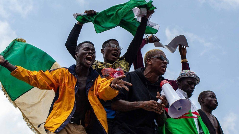 Nigerianische Demonstranten