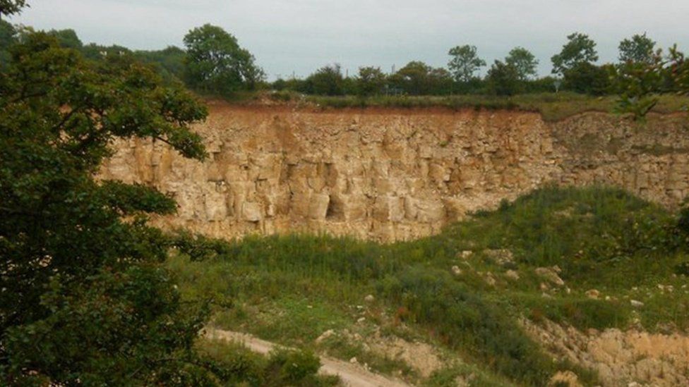 An example of a limestone quarry in nearby Ancaster