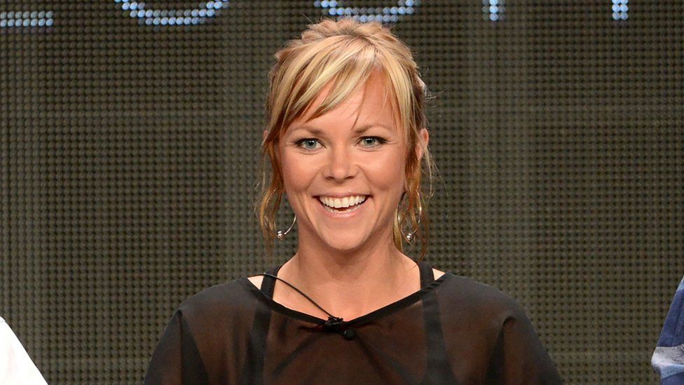 Jessi Combs takes part in a panel for Velocity's programme Overhaulin' in California in 2012
