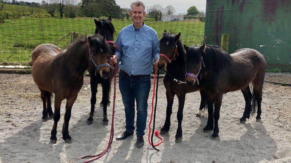 Edwin Poots with ponies